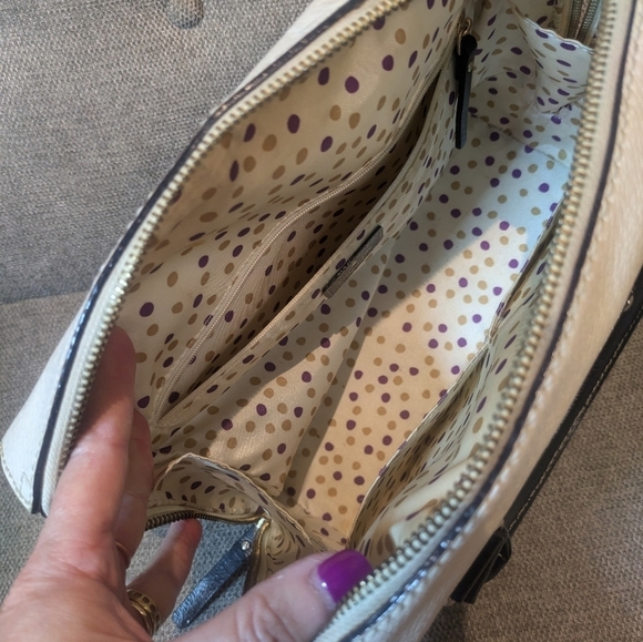 Kate Spade Wellesley Satchel Handbag Boiling bag bicolor black/cream - Picture 7 of 11